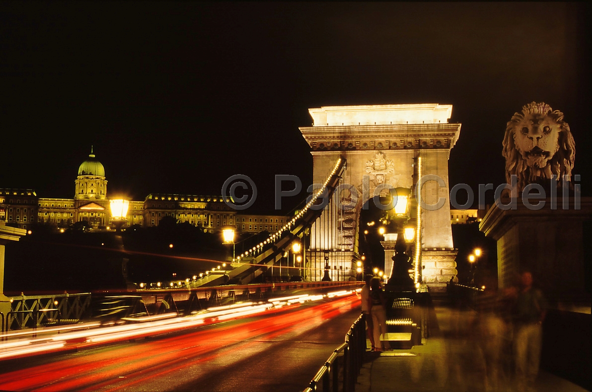 Chain Bridge and Royal Palace (Buda Castle), Budapest, Hungary
 (cod:Budapest 17)